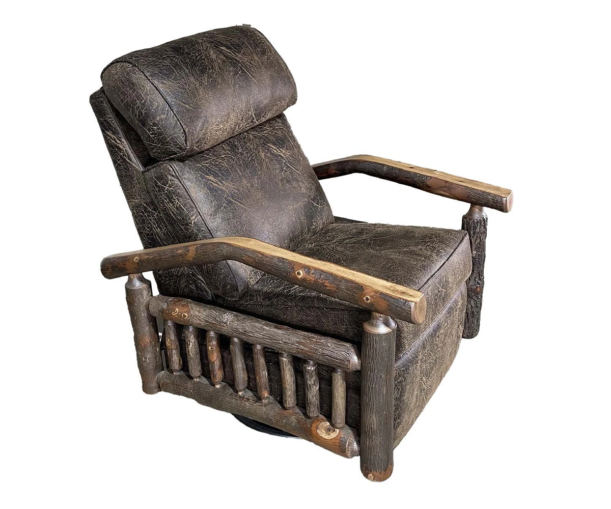 Copper Hollow Hickory Cushioned Recliner