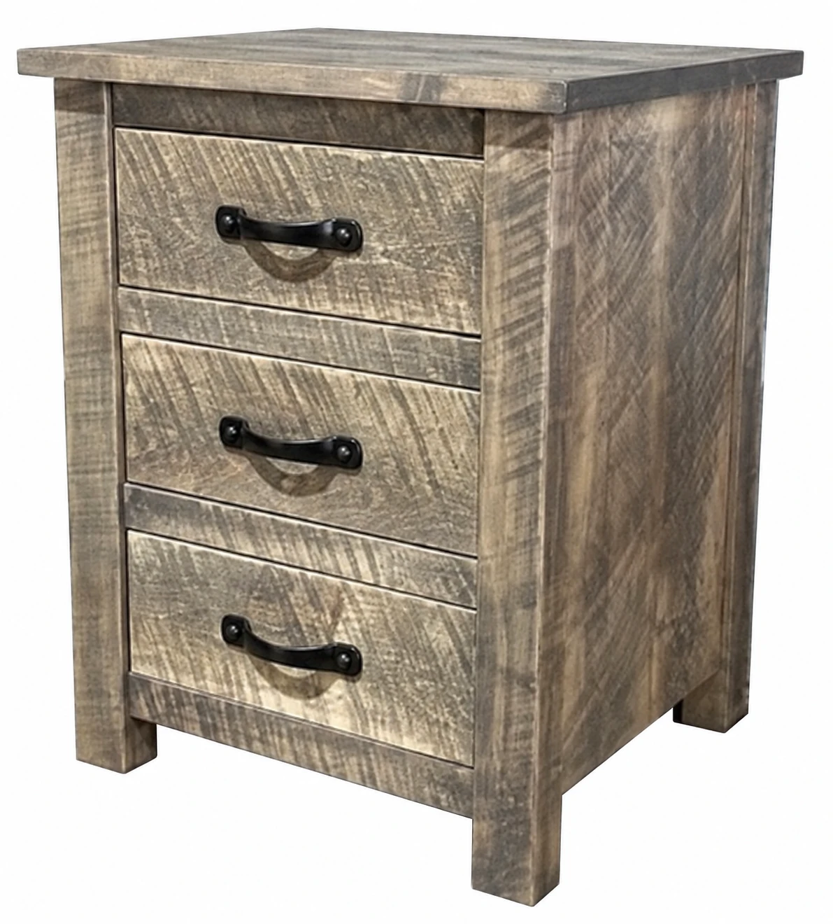 Stone Valley Rough-sawn Maple 3-Drawer Nightstand