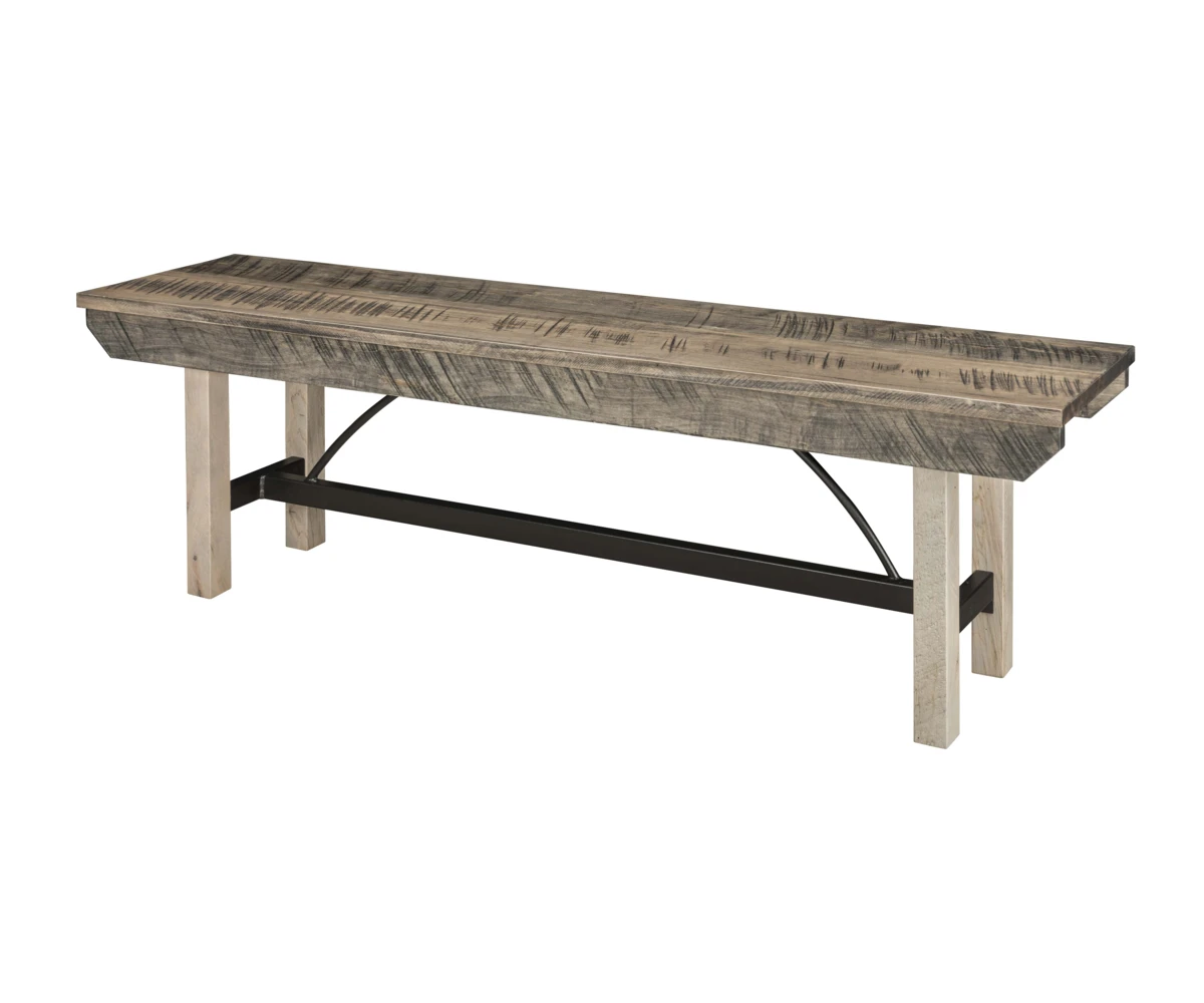 Canyon Cross Rough-sawn Maple Dining Bench