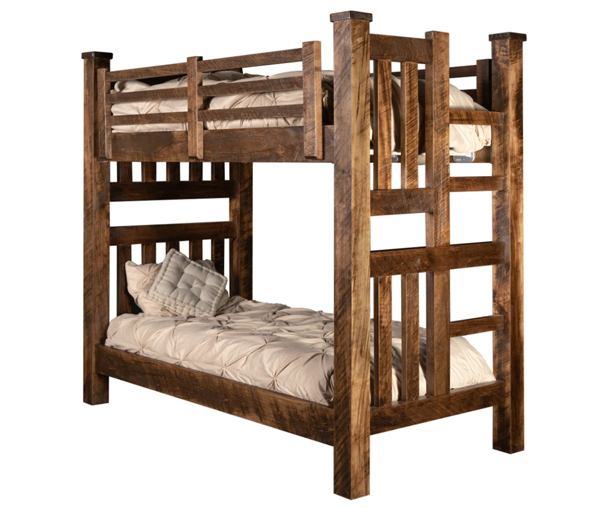 Stone Valley Rough-sawn Maple Bunk Bed