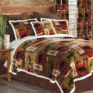 Timber Patch Wildlife Sherpa Comforter Set