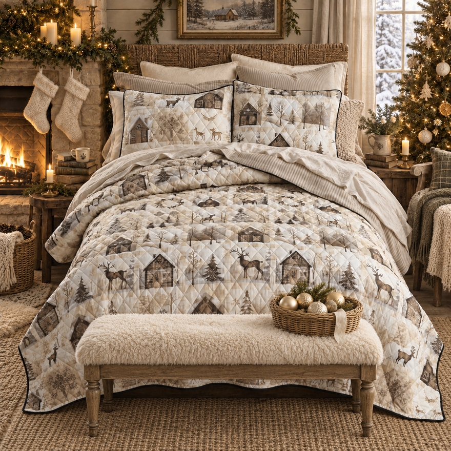 Winter Hearth Quilt Set