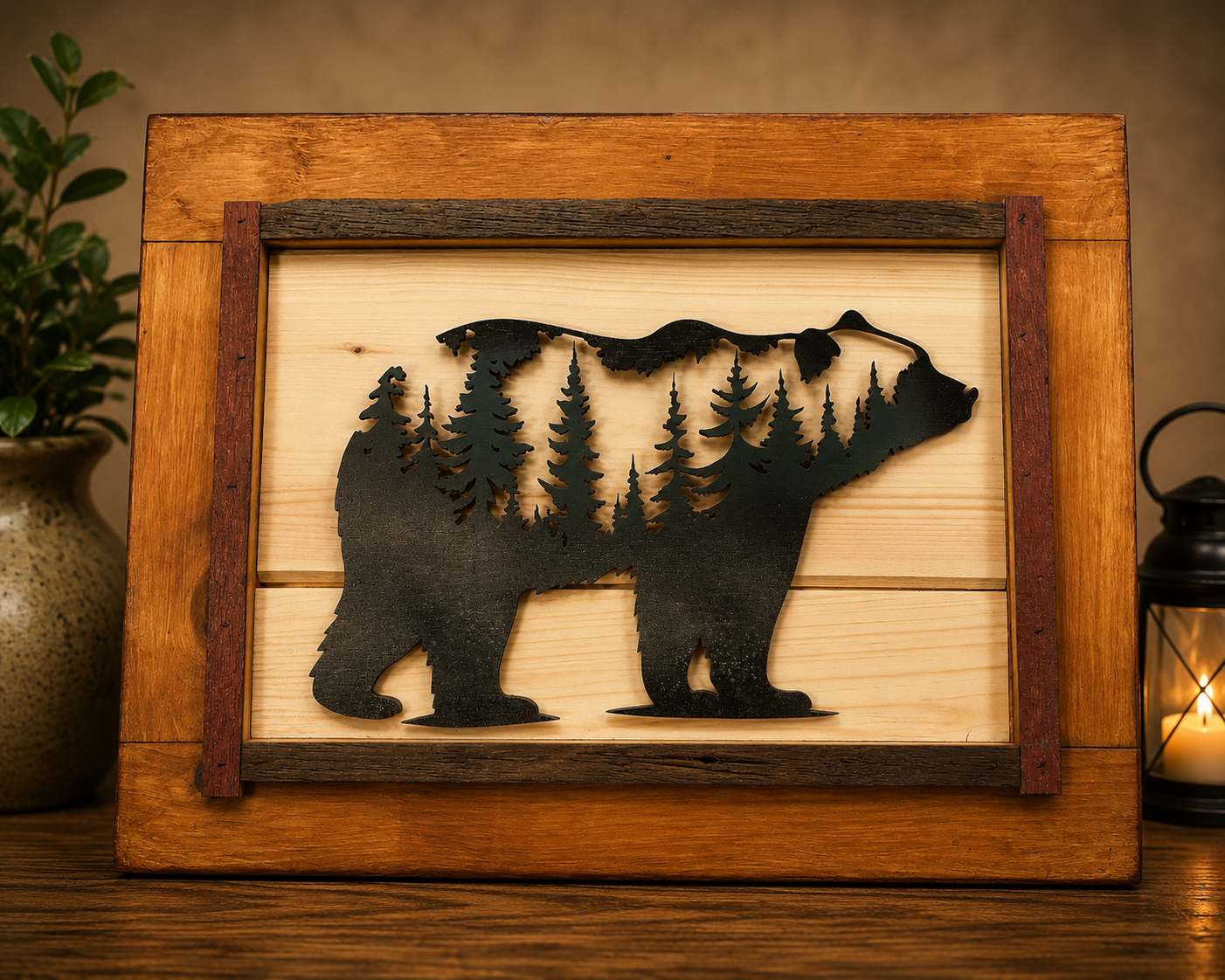 Rustic Bear 1 Framed Art