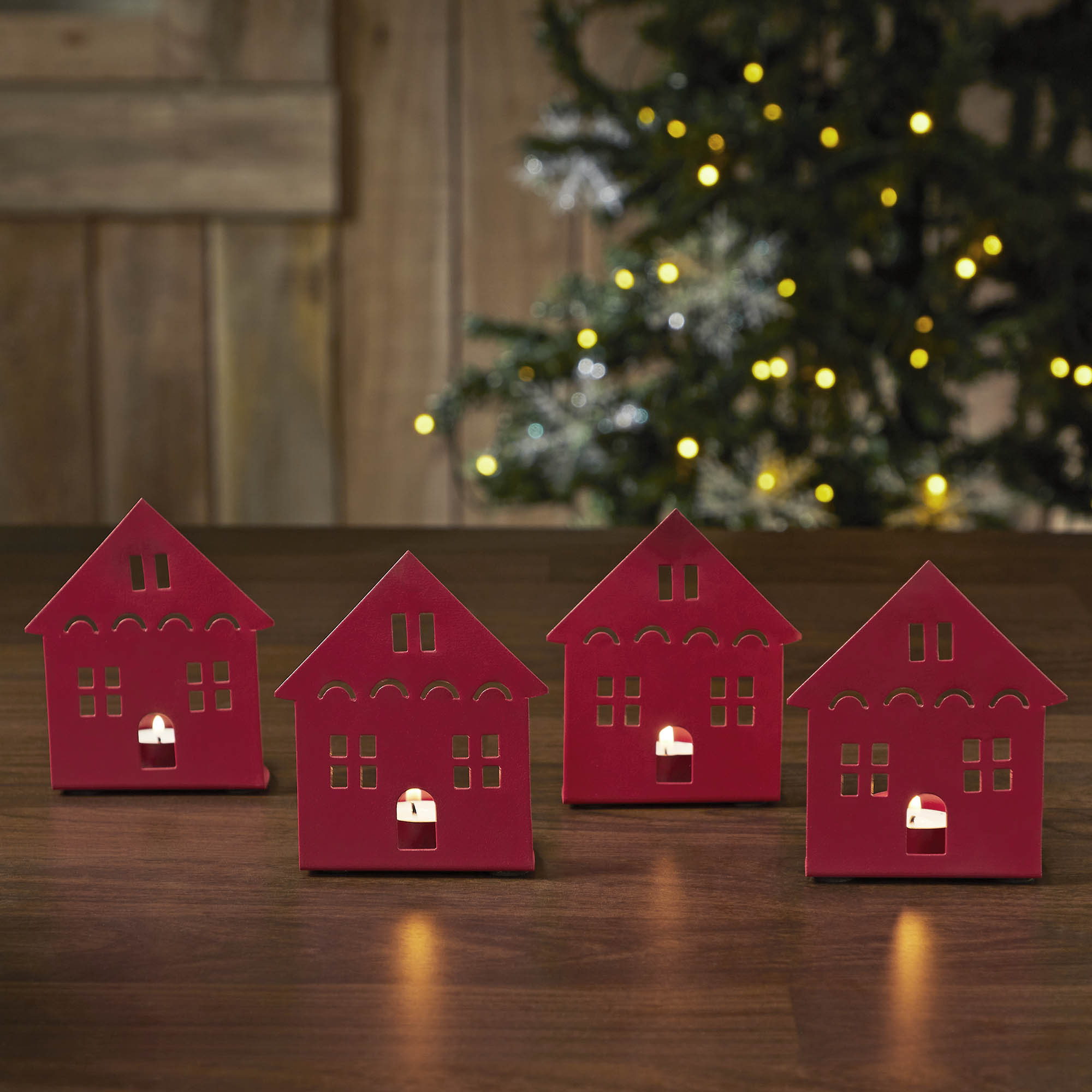 House Tealight Holders — Set of 4