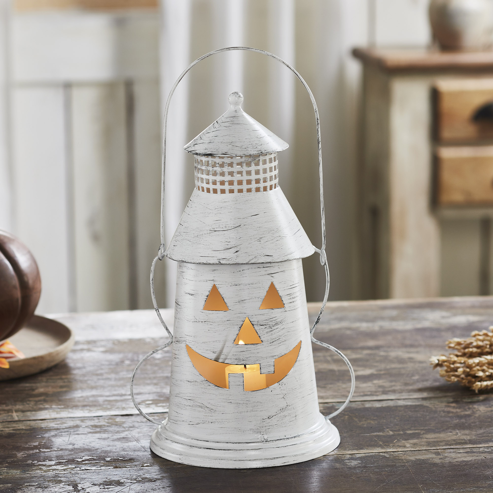 Halloween Lantern Tealight Holder Antique