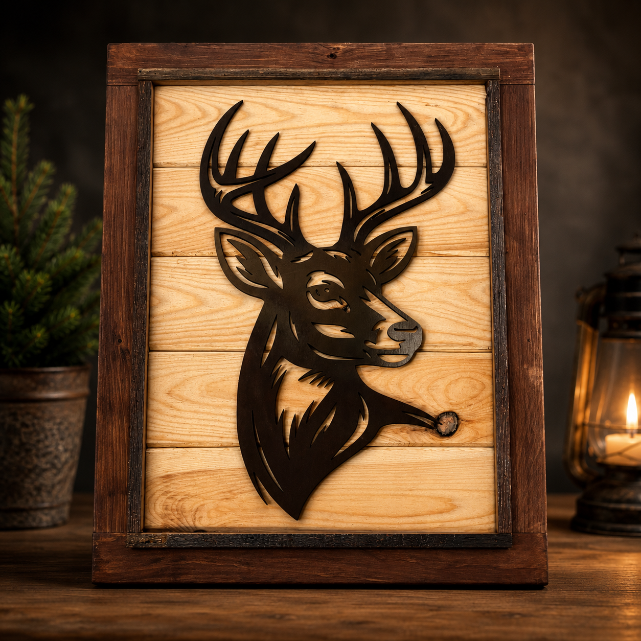 Deer Head Framed Art