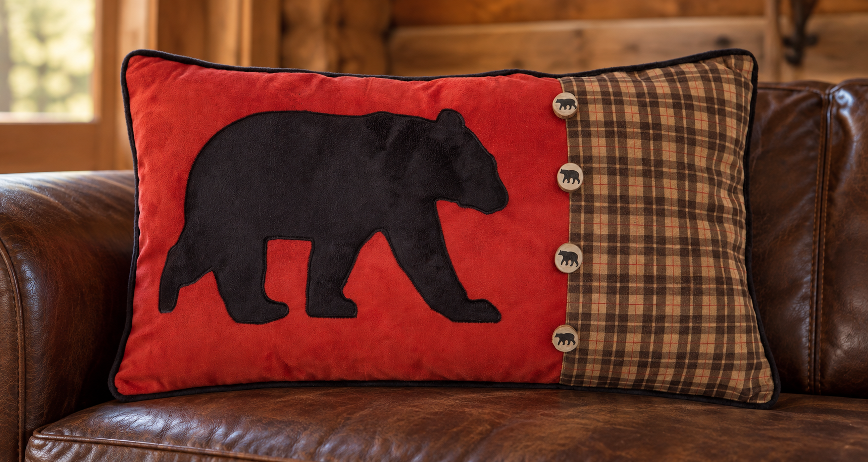 Bear & Buttons Pillow