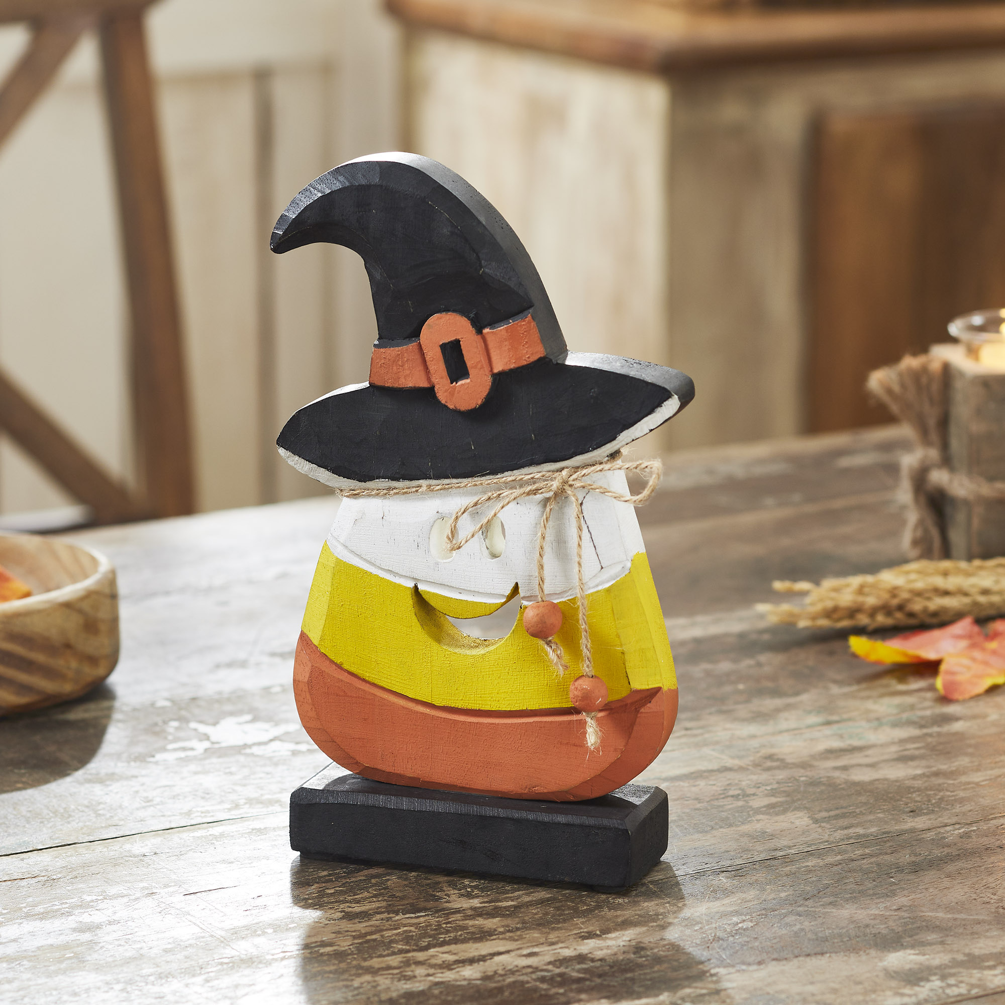 Trick or Treat Wooden Candy Corn