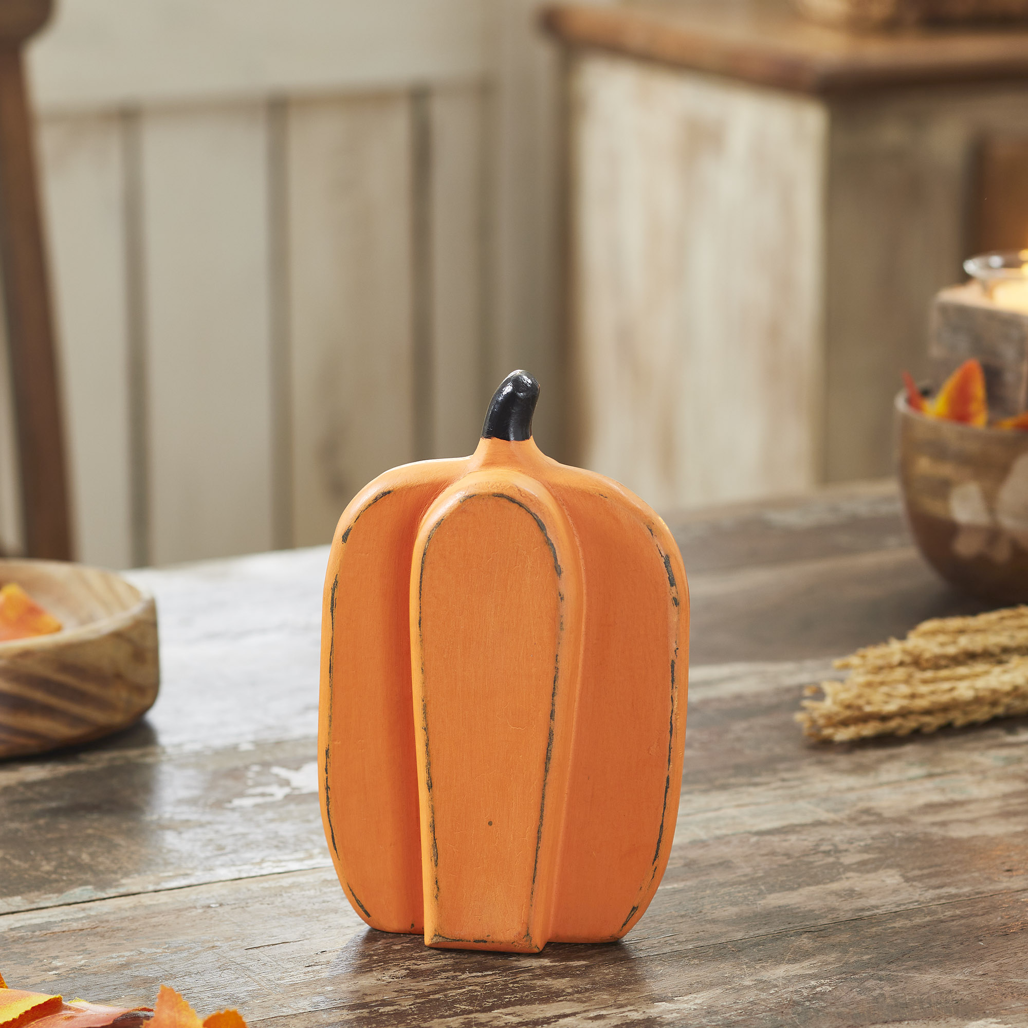 Orange Wooden Pumpkin
