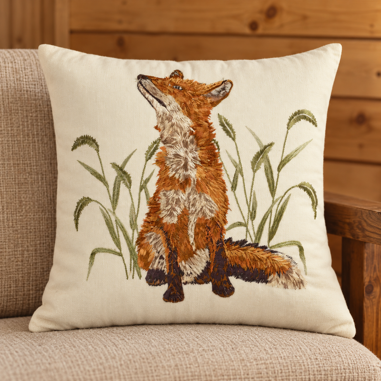 Lj Plaid Pillow (Fox)