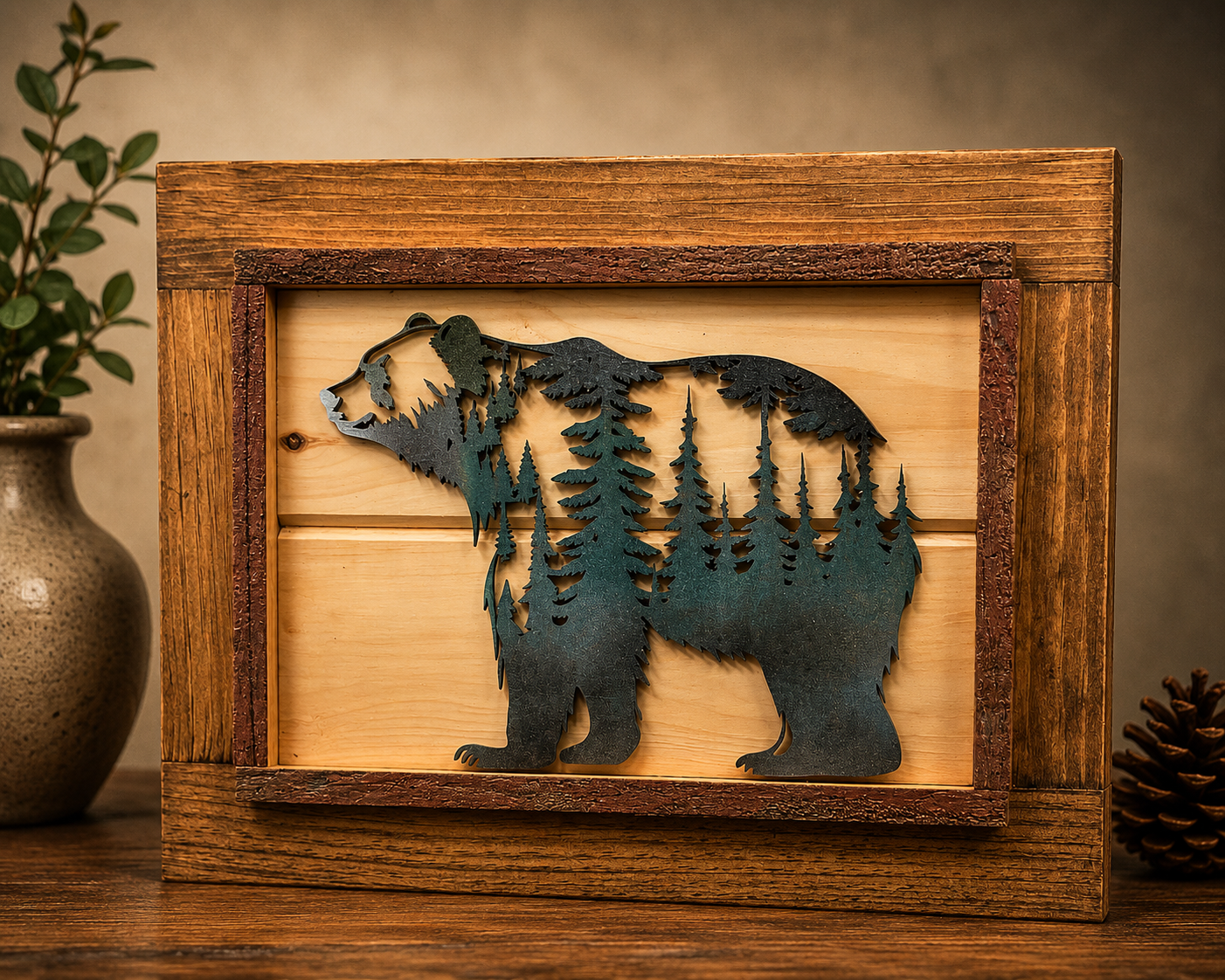 Rustic Bear 2 Framed Art