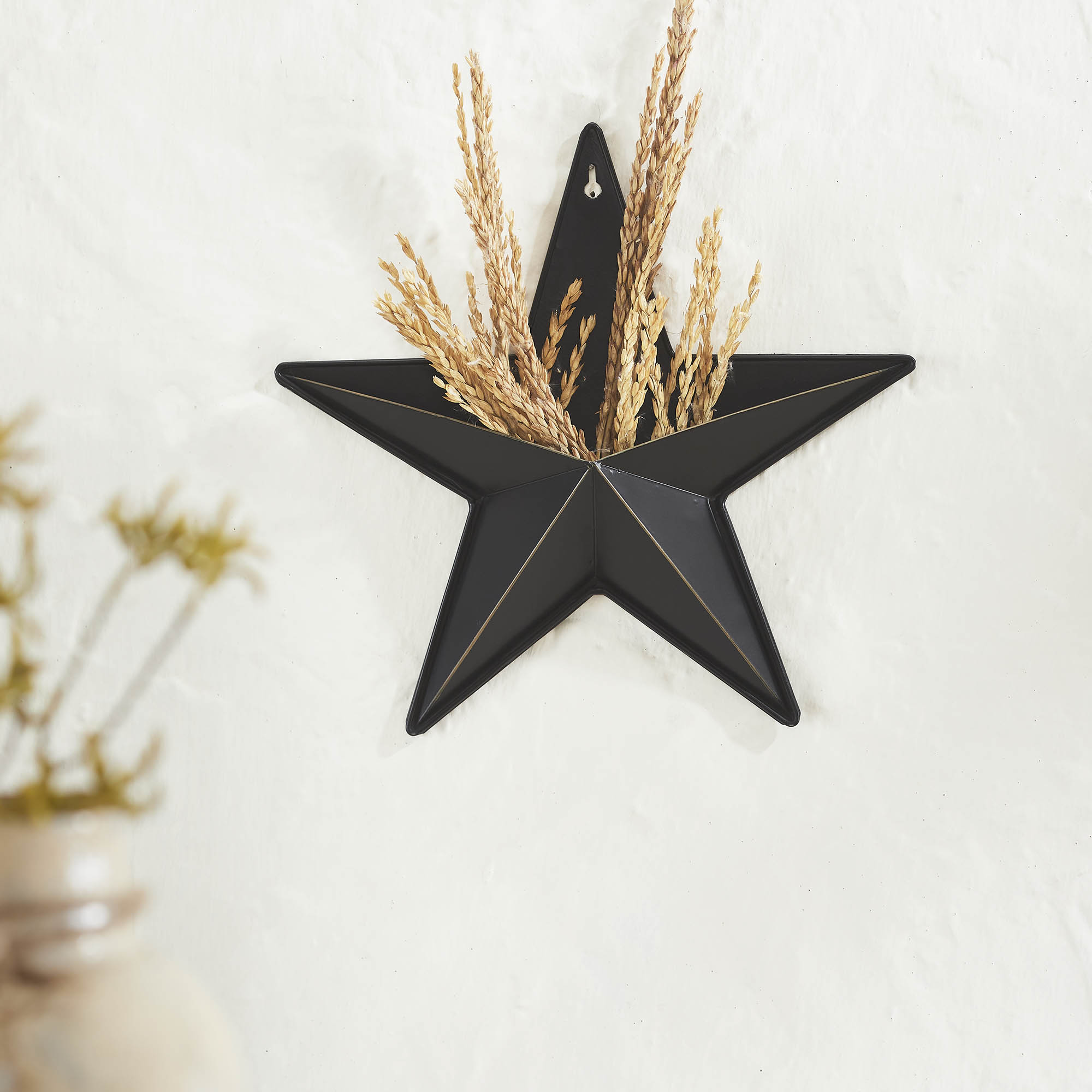 Metal Star Distressed w/ Pocket 12x12