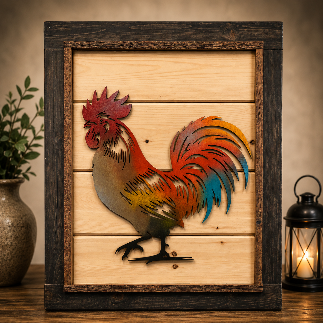 Rooster Framed Art
