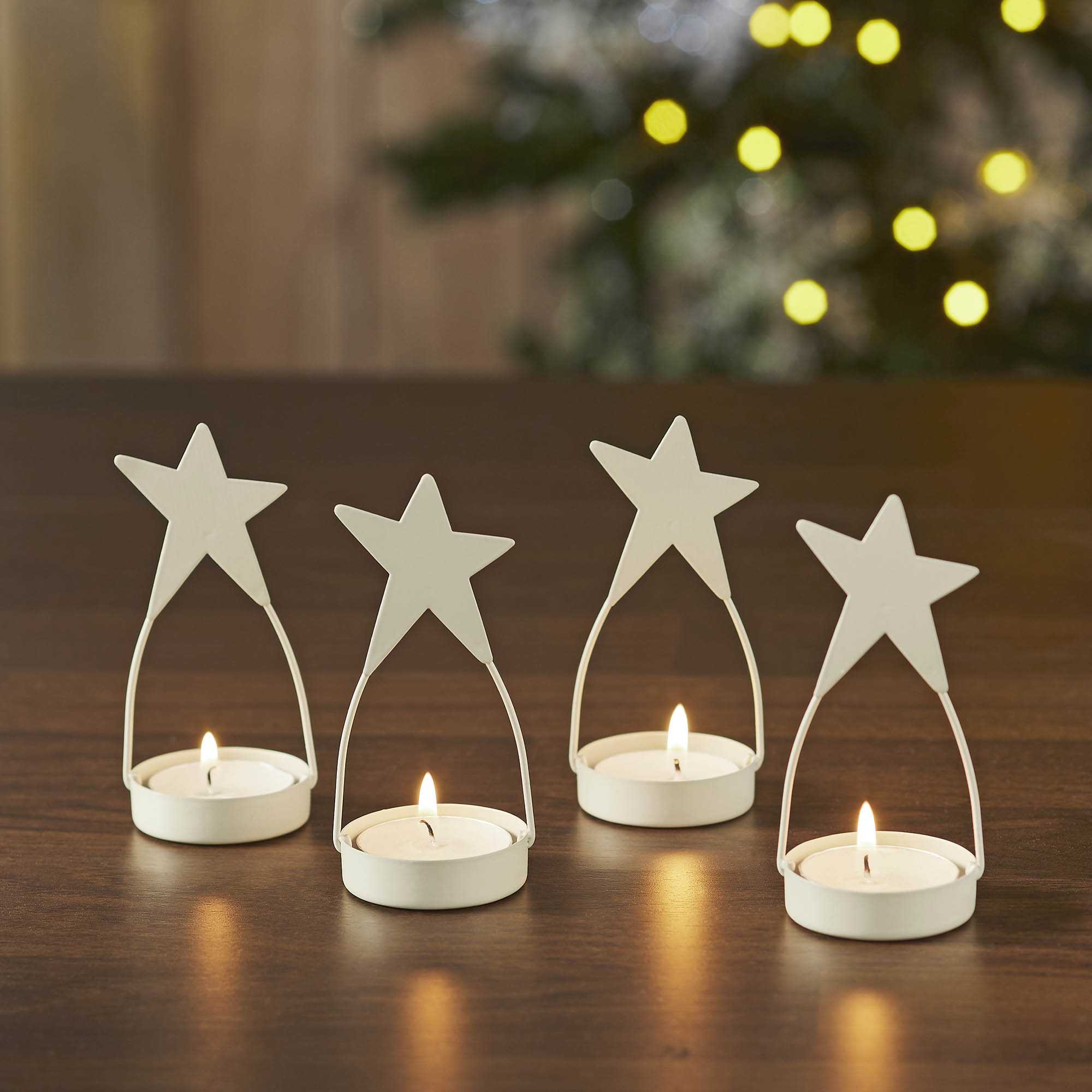 Star Tealight Holders — Set of 4