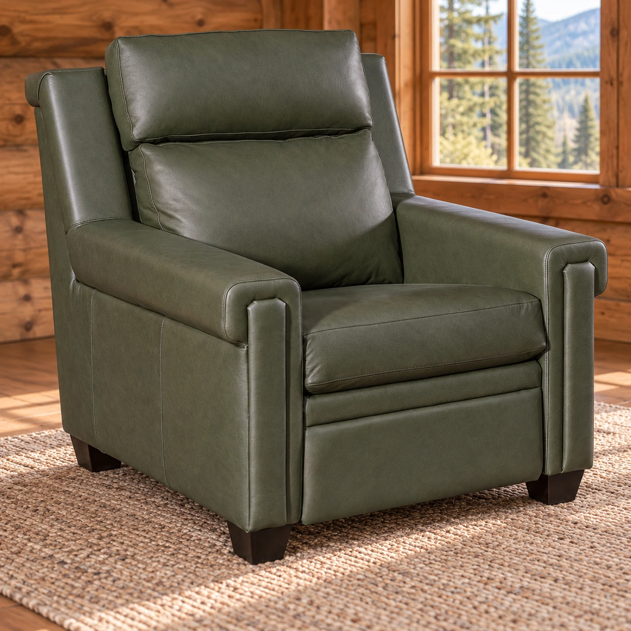 Hearthstone Key-Arm Chair in a cabin living room