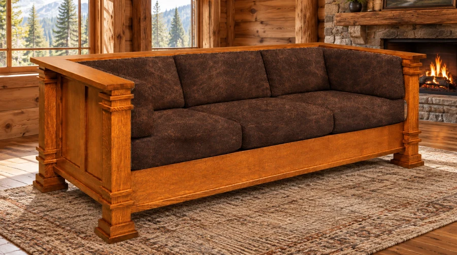 Forgepoint Sofa in a cabin