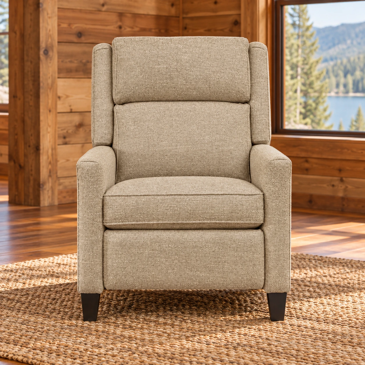 Walnut Creek Recliner in a cabin living room
