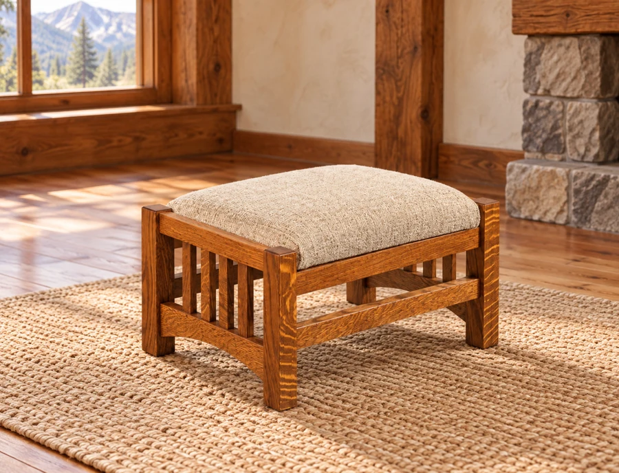 Trailmark Footstool in a cabin