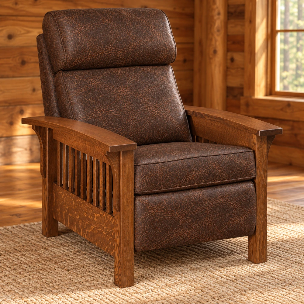 Orchard Ridge Recliner in a cabin