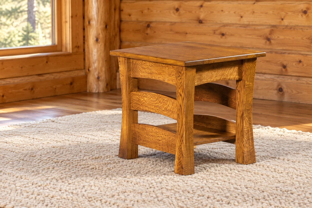 Oakfield Hollow 16-Inch End Table in a cabin
