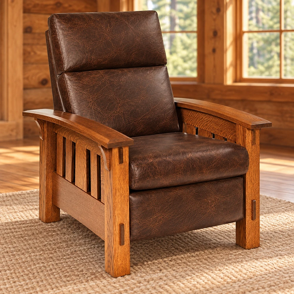 Canyon Forge Recliner in a cabin