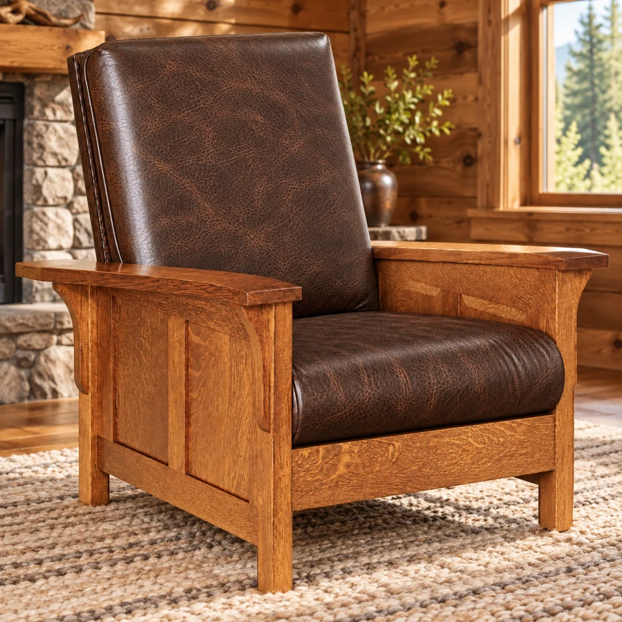 Spring Hollow Panel-Back Reclining Chair in a cabin