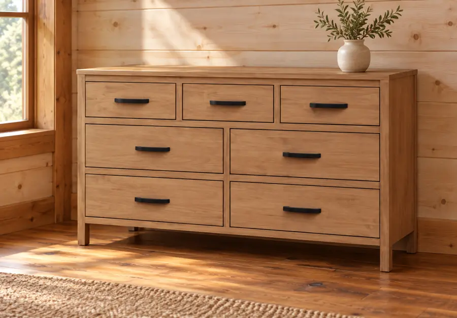 Willowbank Seven-Drawer Dresser in a cabin