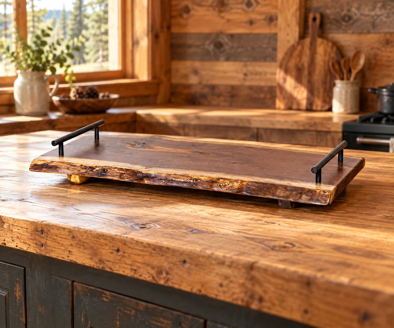 Dining and Occasionals 24" in a rustic cabin
