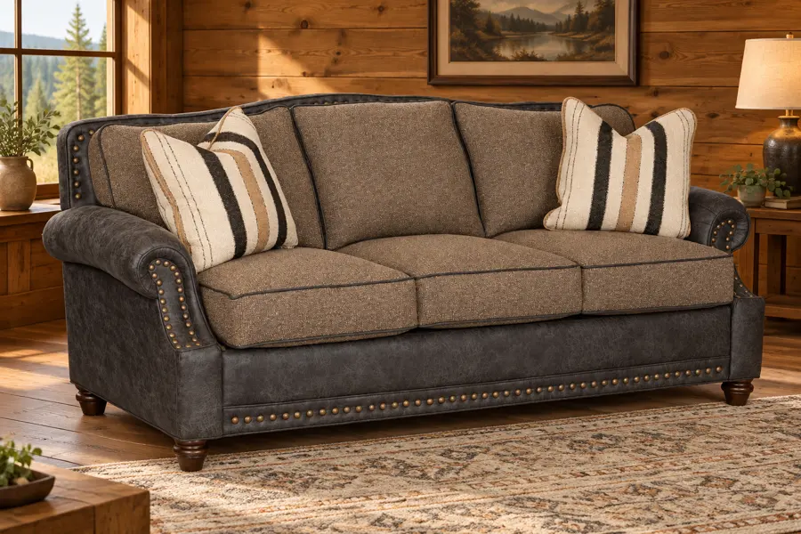 Elkwood Sofa in a cabin