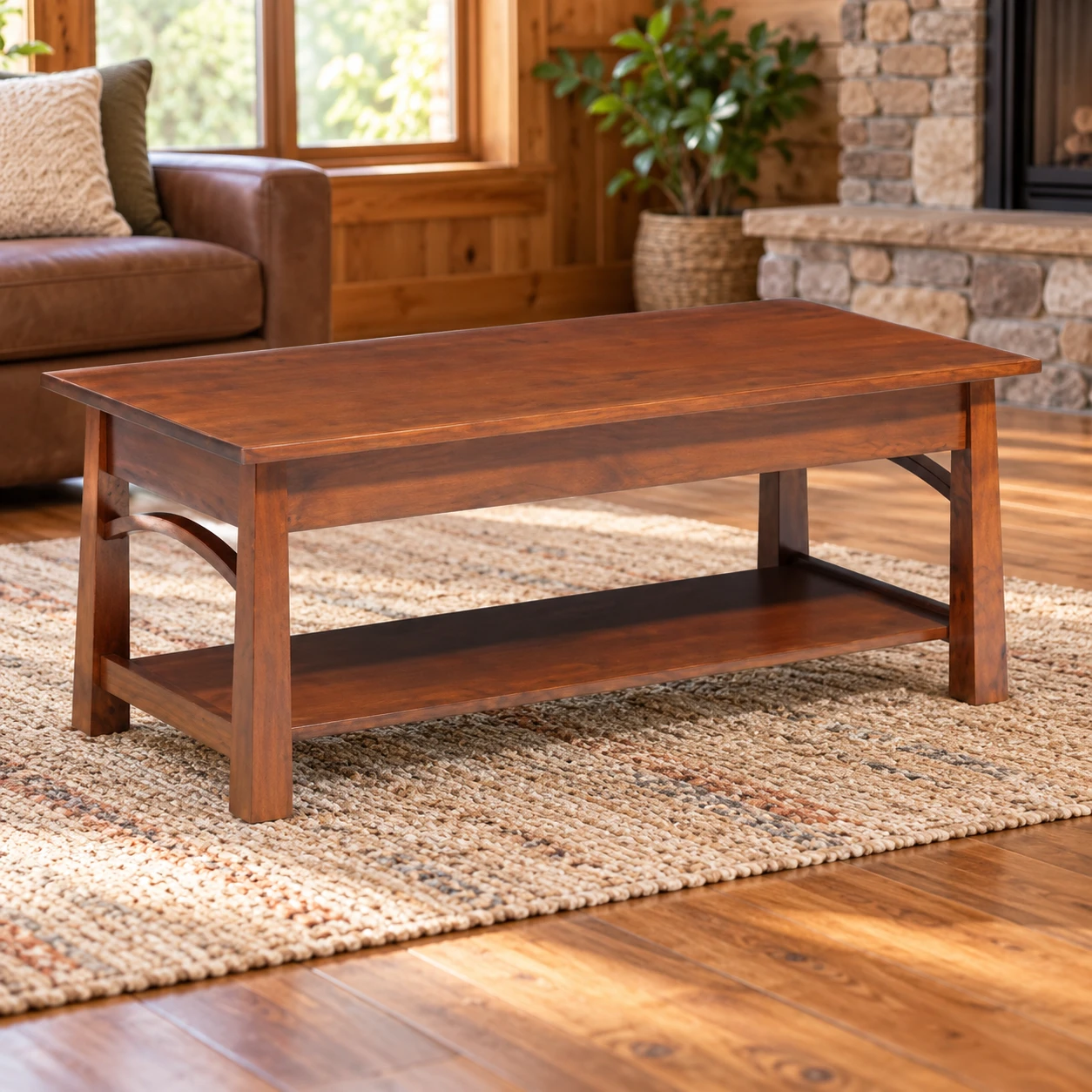Brookhaven Coffee Table in a cabin