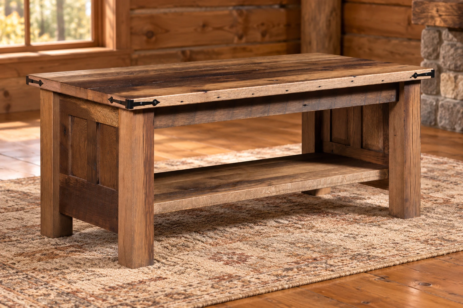 Canyon Trail Coffee Table in a cabin