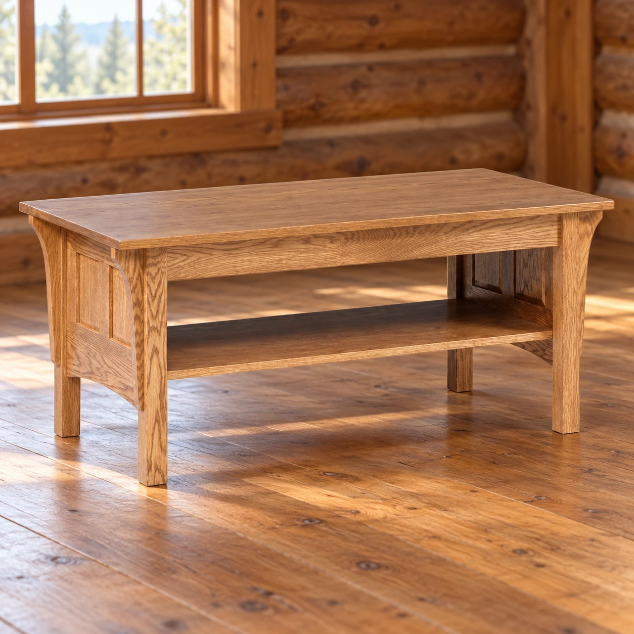 Clearfield Coffee Table in a cabin