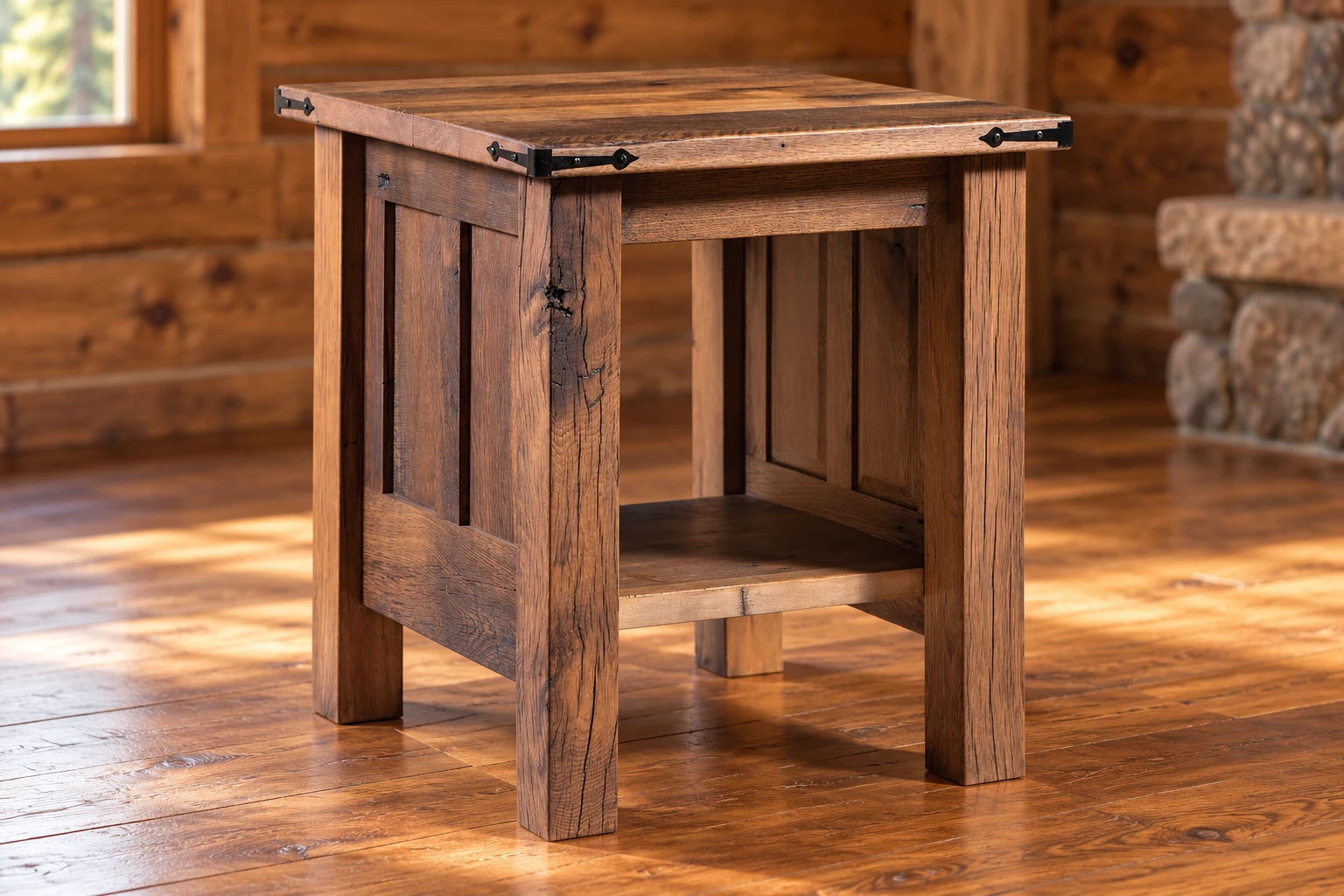 Canyon Trail End Table in a cabin