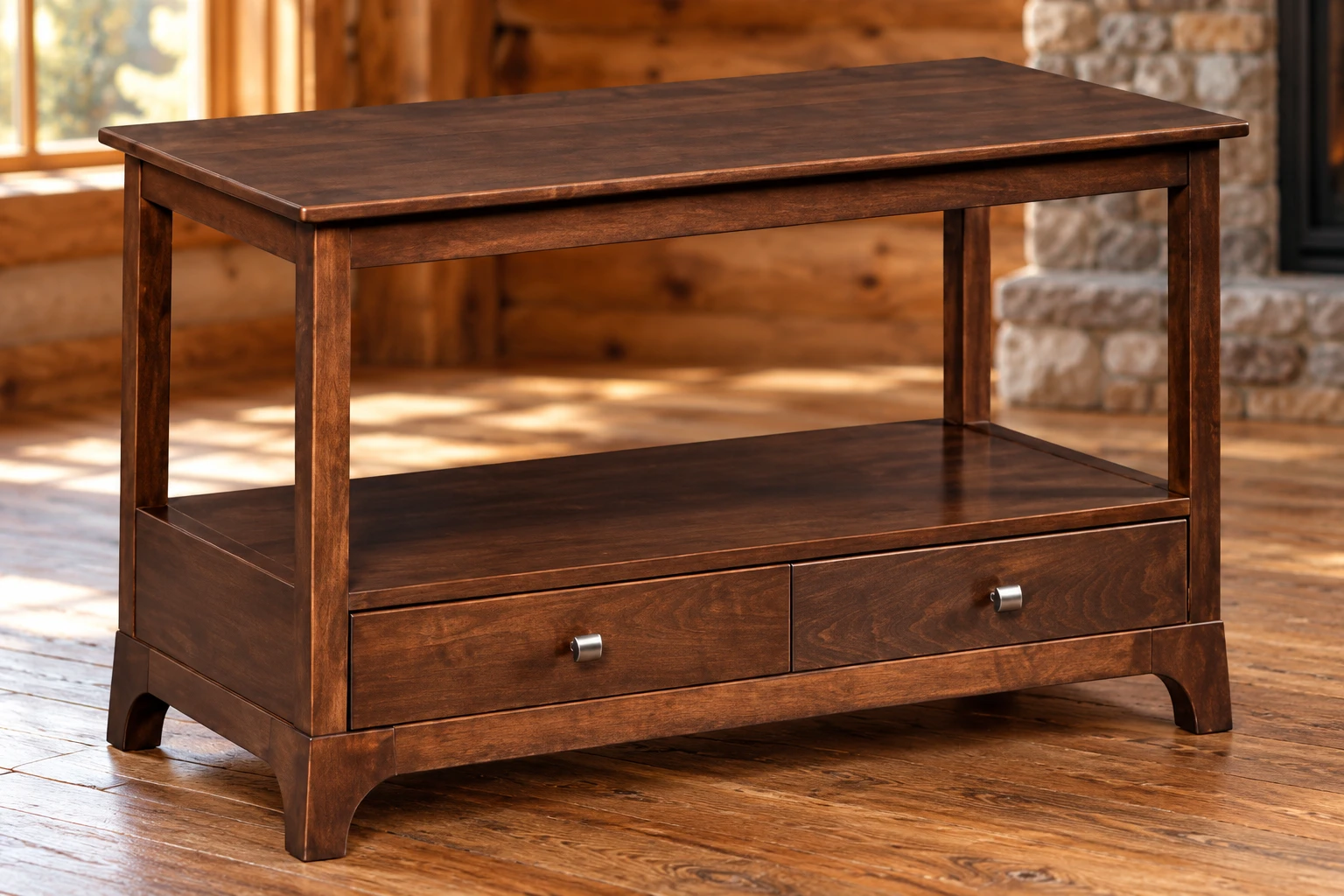 Meadow Glen Sofa Console Table in a cabin