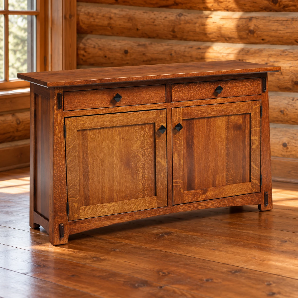 Stonebridge Sofa Console Table in a cabin