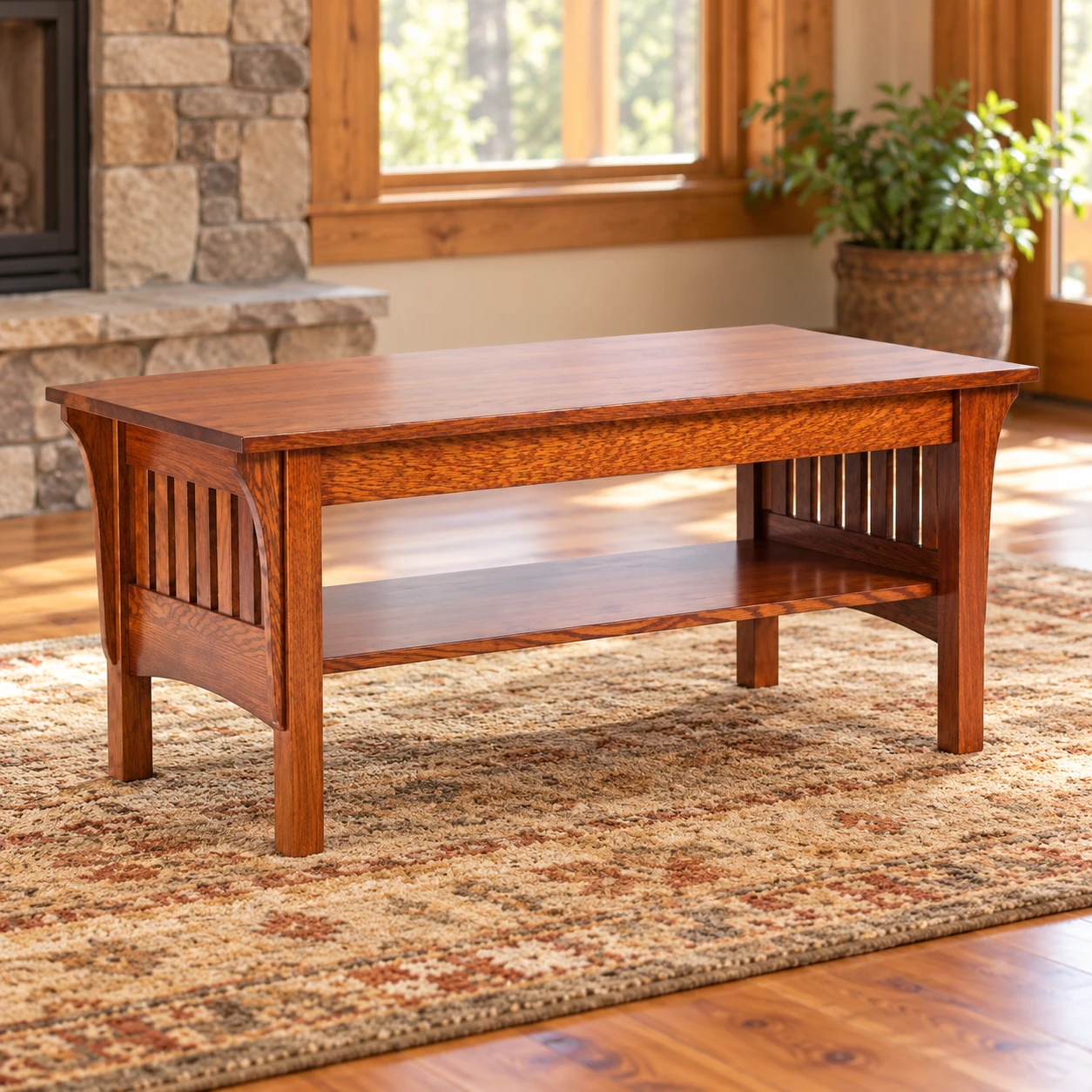 Ridgefield Coffee Table in a cabin