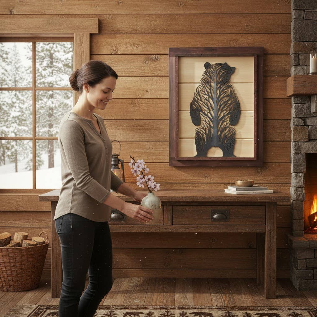Upright Woodland Bear Wood Art