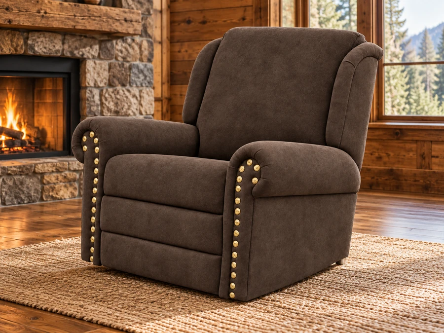 Pinecroft Recliner in a cabin