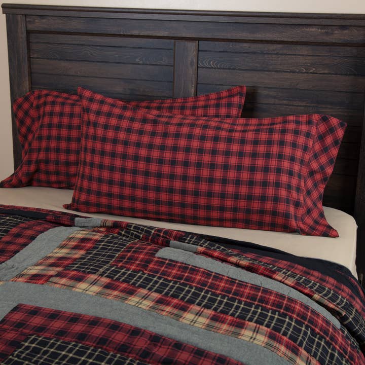 Red Buffalo Check King Pillowcases — Set of 2